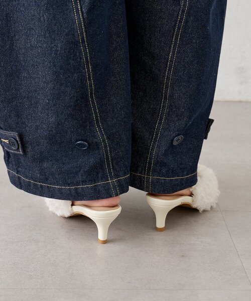 mystic(ミスティック)の「フェイクファーミュール(その他シューズ・レディース・オフホワイト・SMALL/LARGE/MEDIUM)」の6枚目の写真