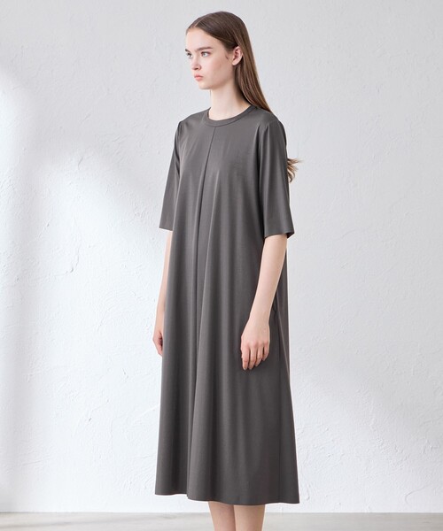 MACKINTOSH LONDON(マッキントッシュ ロンドン)の「【The Essential Collection】プレーティング天竺ワンピース(ワンピース・レディース・パープル系その他4/チャコールグレー・38)」の8枚目の写真