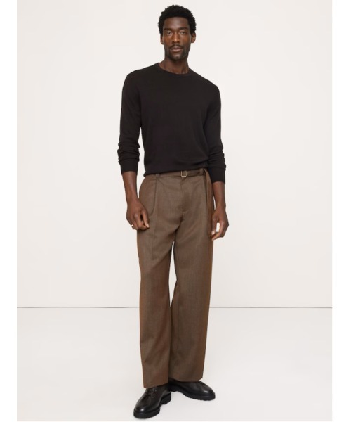 Banana Republic(バナナリパブリック)の「ルーズ ベルト ツイル ドレスパンツ(その他パンツ・メンズ・ブラウン/ブラック・32W 30L/31W 30L/30W 30L/33W 30L/29W 30L/28W 30L/34W 30L)」の1枚目の写真
