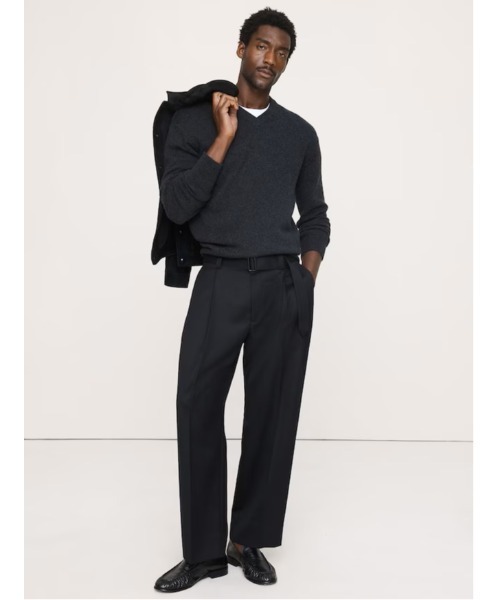 Banana Republic(バナナリパブリック)の「ルーズ ベルト ツイル ドレスパンツ(その他パンツ・メンズ・ブラウン/ブラック・32W 30L/31W 30L/30W 30L/33W 30L/29W 30L/28W 30L/34W 30L)」の2枚目の写真
