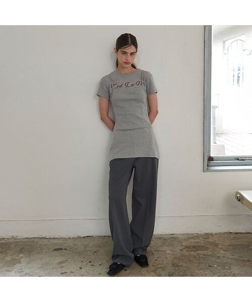 AENE(エイネ)の「ウエストスラックス(チャコール)(スラックス・レディース・ブラウン/チャコール・SMALL/MEDIUM)」の1枚目の写真