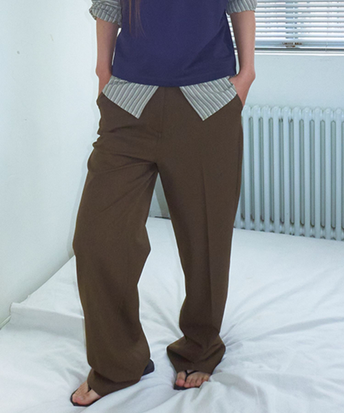 AENE(エイネ)の「ウエストスラックス(チャコール)(スラックス・レディース・ブラウン/チャコール・SMALL/MEDIUM)」の3枚目の写真