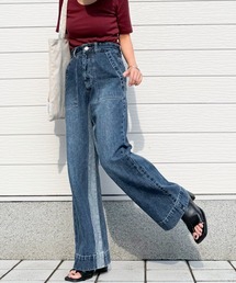 Q | Qgirlワイドデニムインライン(デニムパンツ)