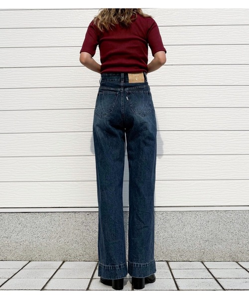 Q(キュー)の「Qgirlワイドデニムインライン(デニムパンツ・レディース・ネイビー・SMALL/MEDIUM/LARGE)」の16枚目の写真