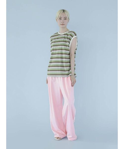 :ETHROF(イーサオブ)の「MULTI BORDER 2WAY PULLOVER(Tシャツ/カットソー・レディース・ベージュ系その他3/ライトブルー・FREE)」の14枚目の写真