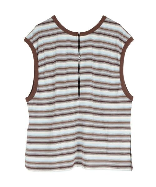 :ETHROF(イーサオブ)の「MULTI BORDER 2WAY PULLOVER(Tシャツ/カットソー・レディース・ベージュ系その他3/ライトブルー・FREE)」の21枚目の写真