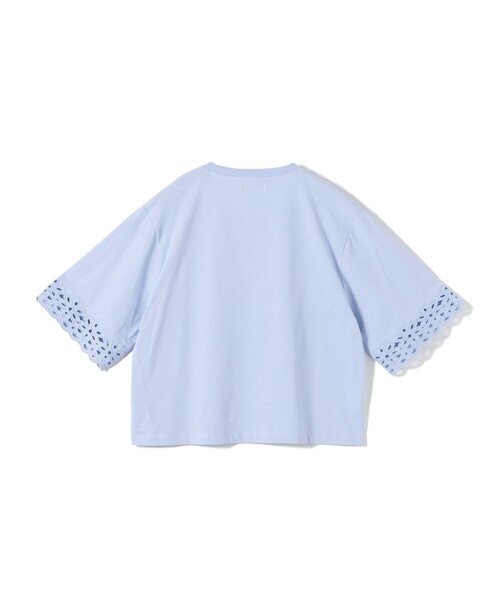 SHIPS(シップス)の「フラワー モチーフ カットワーク レース ショート スリーブ TEE(Tシャツ/カットソー・レディース・ダークグレー/オフホワイト/ライトブルー・ONE SIZE)」の12枚目の写真