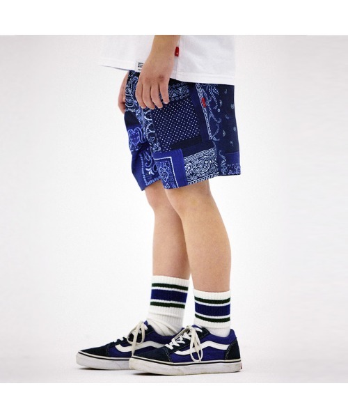 Smoothy(スムージー)の「Smoothy × BEDWIN Collaboration Bandana Shorts / スムージー × ベドウィン コラボレーション バンダナショーツ(その他パンツ・キッズ・ネイビー・2/3/4/5)」の4枚目の写真