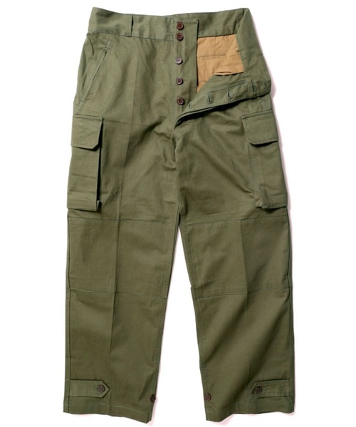 HOUSTON(ヒューストン)の「HOUSTON フランス軍M47パンツ(カーゴパンツ・メンズ・ブラック/オリーブドラブ・MEDIUM/LARGE/X-LARGE/SMALL)」の2枚目の写真
