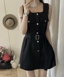 ワンピース ベルト」に該当するワンピース/ドレス（ブラック/黒色系