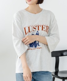 【C-FORT POINT/フォートポイント】【綿100%のやわらかな着心地】ワイドシルエット7分袖Tシャツ フレブル プリント ワイドシルエット 体形カバー