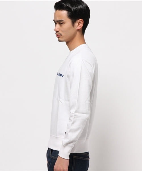 Champion(チャンピオン)の「【チャンピオン】ビックロゴスウェットプルオーバー(スウェット・メンズ・ホワイト/グレー/ネイビー・MEDIUM/LARGE)」の8枚目の写真