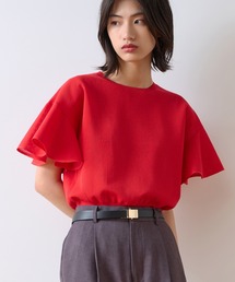 ラッフルスリーブニット