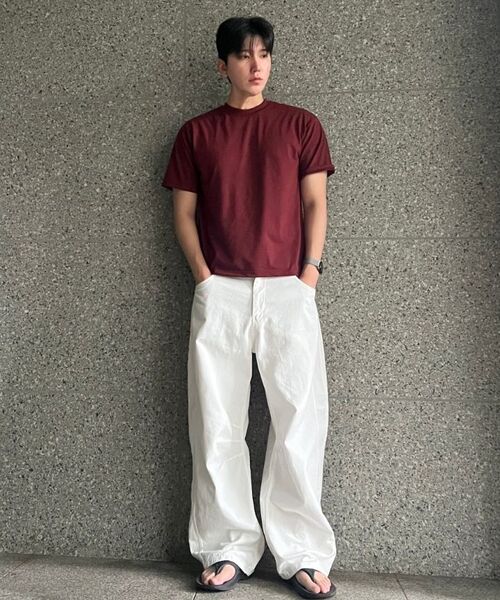 BLANKIT(ブランキット)の「ベーシックソフト無地クルーネックTシャツ(ピンク)(Tシャツ/カットソー・メンズ・その他・SMALL)」の5枚目の写真