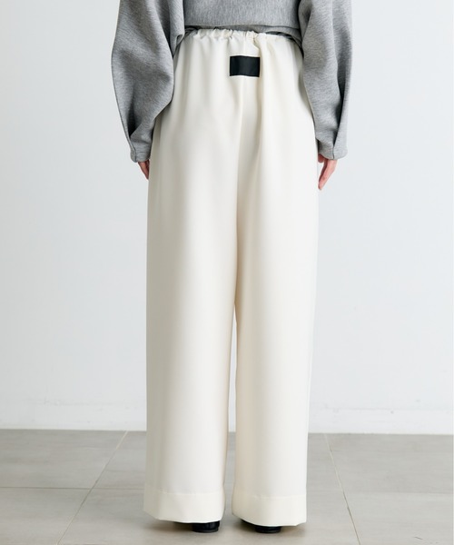 COGTHEBIGSMOKE(コグザビッグスモーク)の「【COGTHEBIGSMOKE/コグザビッグスモーク】ALISON TROUSERS/カットソーワイドパンツ(その他パンツ・レディース・ブラック/アイボリー・1)」の6枚目の写真