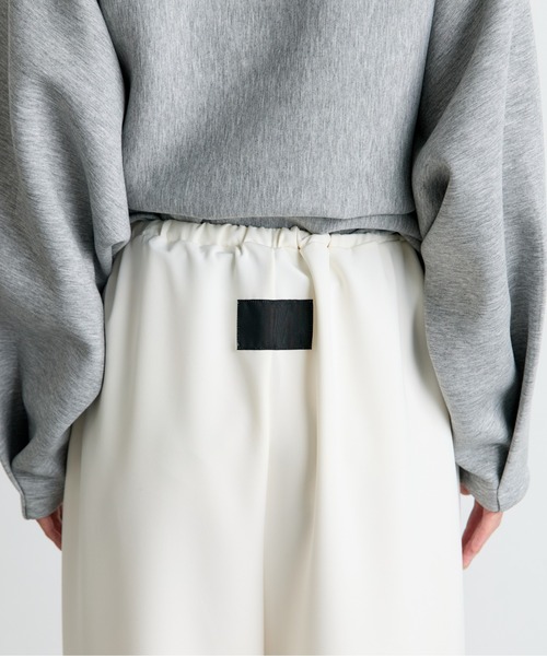 COGTHEBIGSMOKE(コグザビッグスモーク)の「【COGTHEBIGSMOKE/コグザビッグスモーク】ALISON TROUSERS/カットソーワイドパンツ(その他パンツ・レディース・ブラック/アイボリー・1)」の7枚目の写真