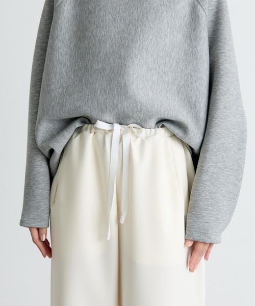 COGTHEBIGSMOKE(コグザビッグスモーク)の「【COGTHEBIGSMOKE/コグザビッグスモーク】ALISON TROUSERS/カットソーワイドパンツ(その他パンツ・レディース・ブラック/アイボリー・1)」の8枚目の写真