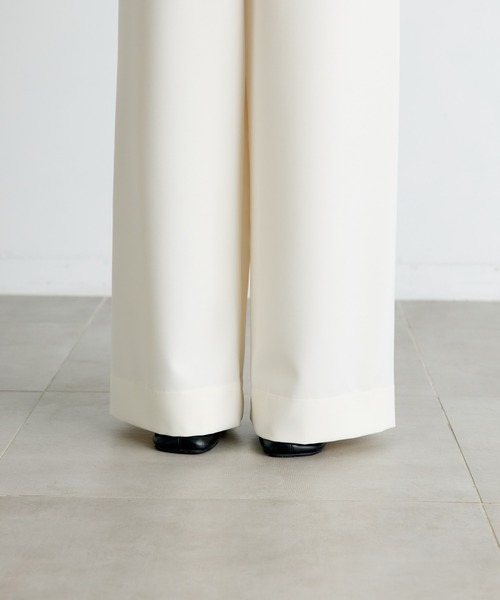 COGTHEBIGSMOKE(コグザビッグスモーク)の「【COGTHEBIGSMOKE/コグザビッグスモーク】ALISON TROUSERS/カットソーワイドパンツ(その他パンツ・レディース・ブラック/アイボリー・1)」の10枚目の写真