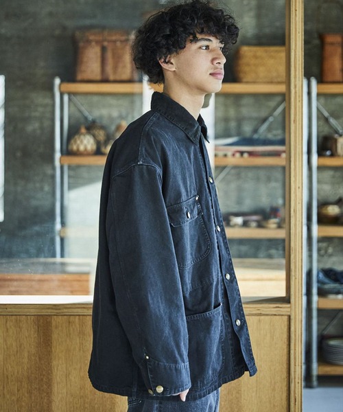 orSlow（オアスロウ）の「orSlow/オアスロウ RELAX FIT OXFORD COVERALL リラックスフィット デニムカバーオール 切り替えデザイン アメカジ ヴィンテージライク 2026年秋冬 秋服（カバーオール・メンズ・ブラック・2/3）」の21枚目の写真