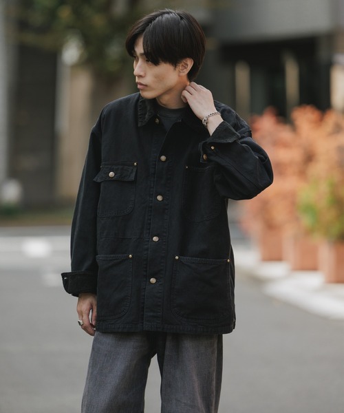 orSlow（オアスロウ）の「orSlow/オアスロウ RELAX FIT OXFORD COVERALL リラックスフィット デニムカバーオール 切り替えデザイン アメカジ ヴィンテージライク 2026年秋冬 秋服（カバーオール・メンズ・ブラック・2/3）」の20枚目の写真