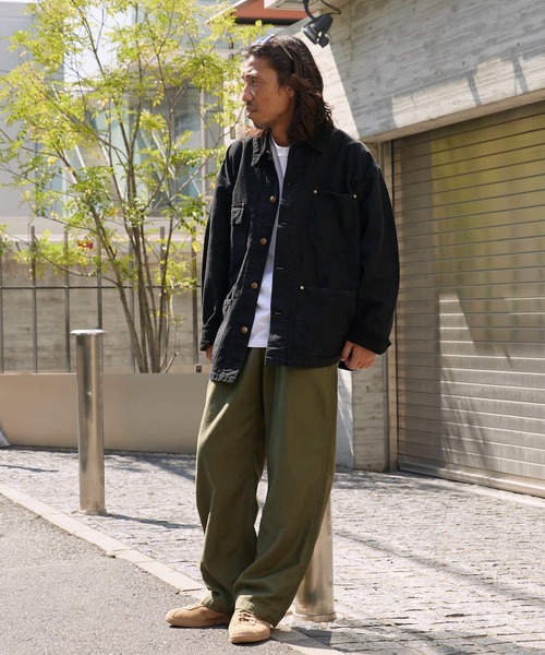 orSlow（オアスロウ）の「orSlow/オアスロウ RELAX FIT OXFORD COVERALL リラックスフィット デニムカバーオール 切り替えデザイン アメカジ ヴィンテージライク 2026年秋冬 秋服（カバーオール・メンズ・ブラック・2/3）」の6枚目の写真