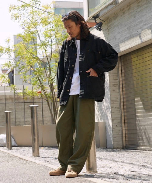 orSlow（オアスロウ）の「orSlow/オアスロウ RELAX FIT OXFORD COVERALL リラックスフィット デニムカバーオール 切り替えデザイン アメカジ ヴィンテージライク 2026年秋冬 秋服（カバーオール・メンズ・ブラック・2/3）」の5枚目の写真