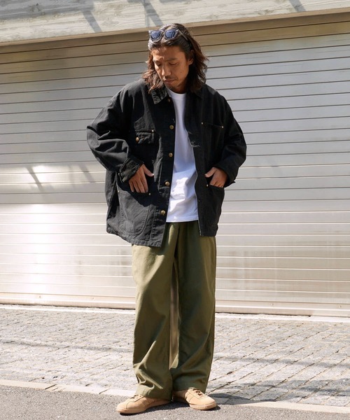 orSlow（オアスロウ）の「orSlow/オアスロウ RELAX FIT OXFORD COVERALL リラックスフィット デニムカバーオール 切り替えデザイン アメカジ ヴィンテージライク 2026年秋冬 秋服（カバーオール・メンズ・ブラック・2/3）」の4枚目の写真