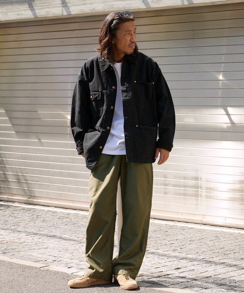 orSlow（オアスロウ）の「orSlow/オアスロウ RELAX FIT OXFORD COVERALL リラックスフィット デニムカバーオール 切り替えデザイン アメカジ ヴィンテージライク 2026年秋冬 秋服（カバーオール・メンズ・ブラック・2/3）」の3枚目の写真