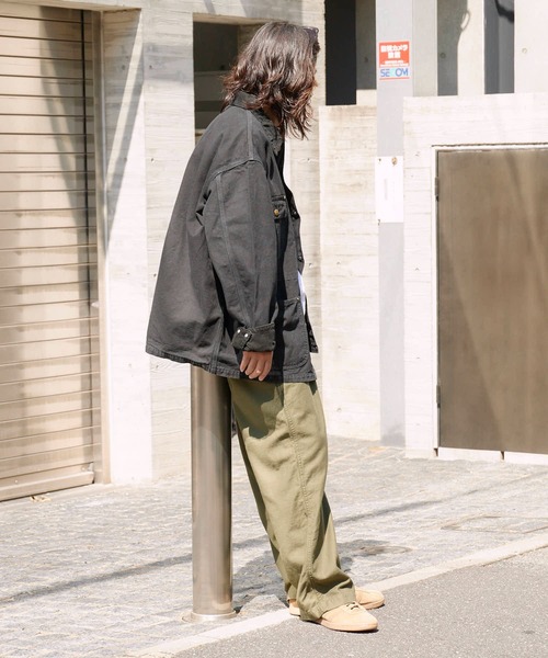 orSlow（オアスロウ）の「orSlow/オアスロウ RELAX FIT OXFORD COVERALL リラックスフィット デニムカバーオール 切り替えデザイン アメカジ ヴィンテージライク 2026年秋冬 秋服（カバーオール・メンズ・ブラック・2/3）」の2枚目の写真