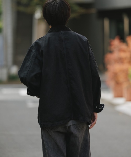 orSlow（オアスロウ）の「orSlow/オアスロウ RELAX FIT OXFORD COVERALL リラックスフィット デニムカバーオール 切り替えデザイン アメカジ ヴィンテージライク 2026年秋冬 秋服（カバーオール・メンズ・ブラック・2/3）」の16枚目の写真