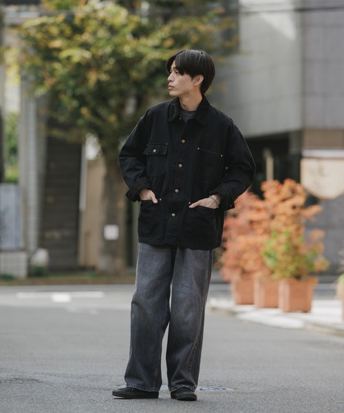 orSlow（オアスロウ）の「orSlow/オアスロウ RELAX FIT OXFORD COVERALL リラックスフィット デニムカバーオール 切り替えデザイン アメカジ ヴィンテージライク 2026年秋冬 秋服（カバーオール・メンズ・ブラック・2/3）」の14枚目の写真