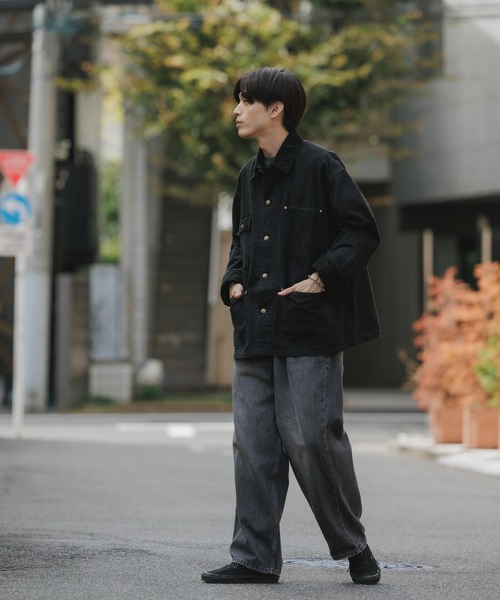 orSlow（オアスロウ）の「orSlow/オアスロウ RELAX FIT OXFORD COVERALL リラックスフィット デニムカバーオール 切り替えデザイン アメカジ ヴィンテージライク 2026年秋冬 秋服（カバーオール・メンズ・ブラック・2/3）」の13枚目の写真