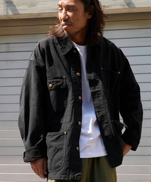 orSlow（オアスロウ）の「orSlow/オアスロウ RELAX FIT OXFORD COVERALL リラックスフィット デニムカバーオール 切り替えデザイン アメカジ ヴィンテージライク 2026年秋冬 秋服（カバーオール・メンズ・ブラック・2/3）」の12枚目の写真