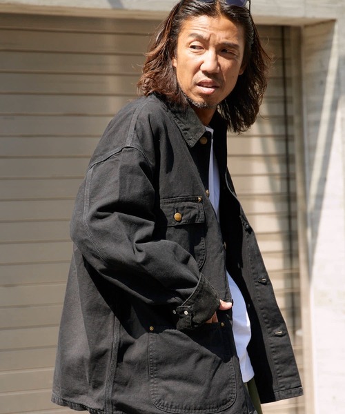 orSlow（オアスロウ）の「orSlow/オアスロウ RELAX FIT OXFORD COVERALL リラックスフィット デニムカバーオール 切り替えデザイン アメカジ ヴィンテージライク 2026年秋冬 秋服（カバーオール・メンズ・ブラック・2/3）」の8枚目の写真
