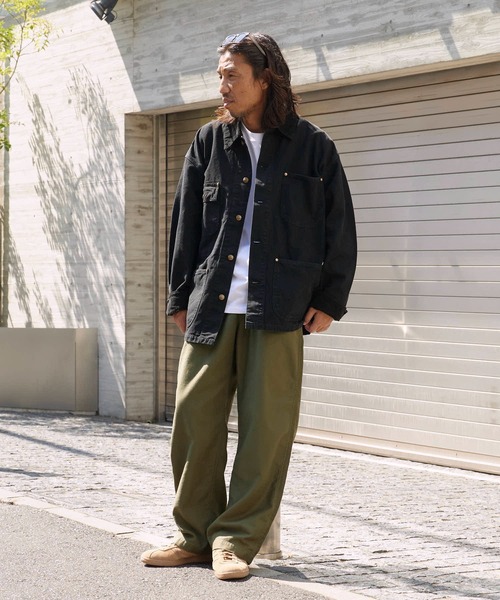 orSlow（オアスロウ）の「orSlow/オアスロウ RELAX FIT OXFORD COVERALL リラックスフィット デニムカバーオール 切り替えデザイン アメカジ ヴィンテージライク 2026年秋冬 秋服（カバーオール・メンズ・ブラック・2/3）」の7枚目の写真