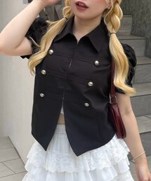 ナポレオン風パフブラウス