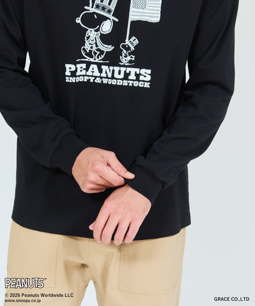 HANES(ヘインズ)の「【Hanes/ヘインズ】メンズ ビーフィー PEANUTS×BEEFY-T ロングスリーブTシャツ(Tシャツ/カットソー・メンズ・ホワイト/ブラック・LARGE/MEDIUM/XX-LARGE/X-LARGE/SMALL)」の5枚目の写真