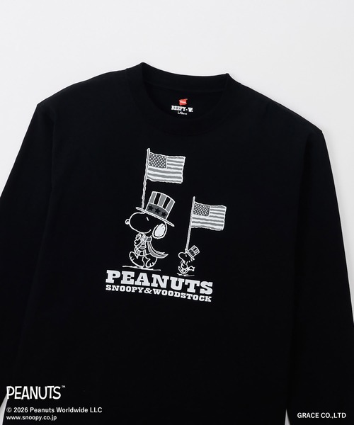 HANES(ヘインズ)の「【Hanes/ヘインズ】メンズ ビーフィー PEANUTS×BEEFY-T ロングスリーブTシャツ(Tシャツ/カットソー・メンズ・ホワイト/ブラック・LARGE/MEDIUM/XX-LARGE/X-LARGE/SMALL)」の11枚目の写真
