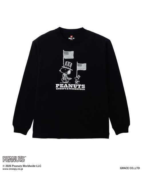 HANES(ヘインズ)の「【Hanes/ヘインズ】メンズ ビーフィー PEANUTS×BEEFY-T ロングスリーブTシャツ(Tシャツ/カットソー・メンズ・ホワイト/ブラック・LARGE/MEDIUM/XX-LARGE/X-LARGE/SMALL)」の9枚目の写真