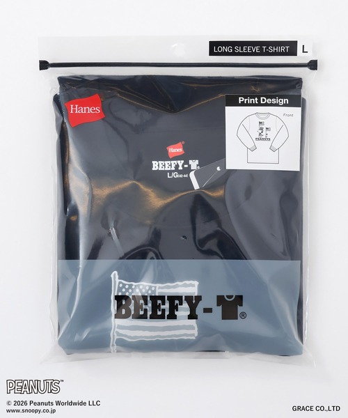 HANES(ヘインズ)の「【Hanes/ヘインズ】メンズ ビーフィー PEANUTS×BEEFY-T ロングスリーブTシャツ(Tシャツ/カットソー・メンズ・ホワイト/ブラック・LARGE/MEDIUM/XX-LARGE/X-LARGE/SMALL)」の14枚目の写真