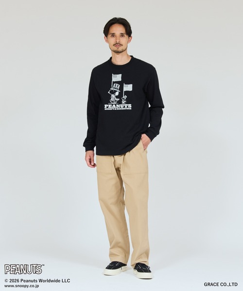 HANES(ヘインズ)の「【Hanes/ヘインズ】メンズ ビーフィー PEANUTS×BEEFY-T ロングスリーブTシャツ(Tシャツ/カットソー・メンズ・ホワイト/ブラック・LARGE/MEDIUM/XX-LARGE/X-LARGE/SMALL)」の8枚目の写真