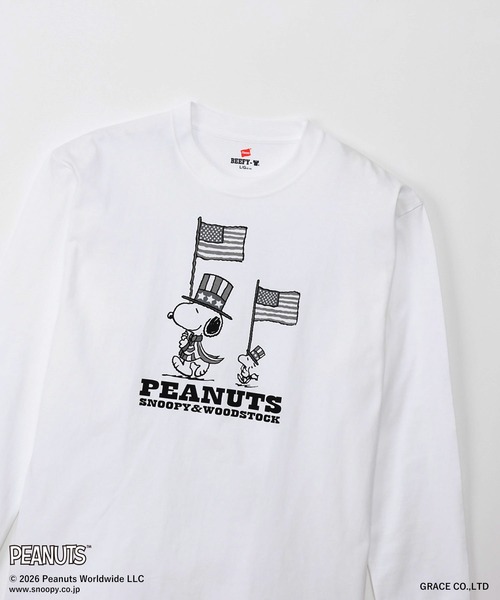 HANES(ヘインズ)の「【Hanes/ヘインズ】メンズ ビーフィー PEANUTS×BEEFY-T ロングスリーブTシャツ(Tシャツ/カットソー・メンズ・ホワイト/ブラック・LARGE/MEDIUM/XX-LARGE/X-LARGE/SMALL)」の16枚目の写真