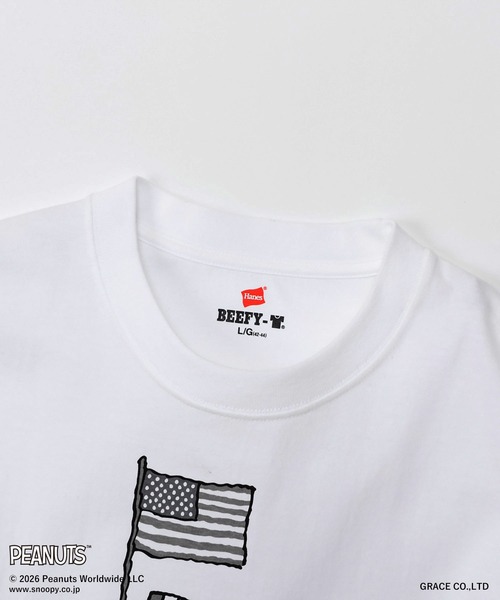 HANES(ヘインズ)の「【Hanes/ヘインズ】メンズ ビーフィー PEANUTS×BEEFY-T ロングスリーブTシャツ(Tシャツ/カットソー・メンズ・ホワイト/ブラック・LARGE/MEDIUM/XX-LARGE/X-LARGE/SMALL)」の17枚目の写真