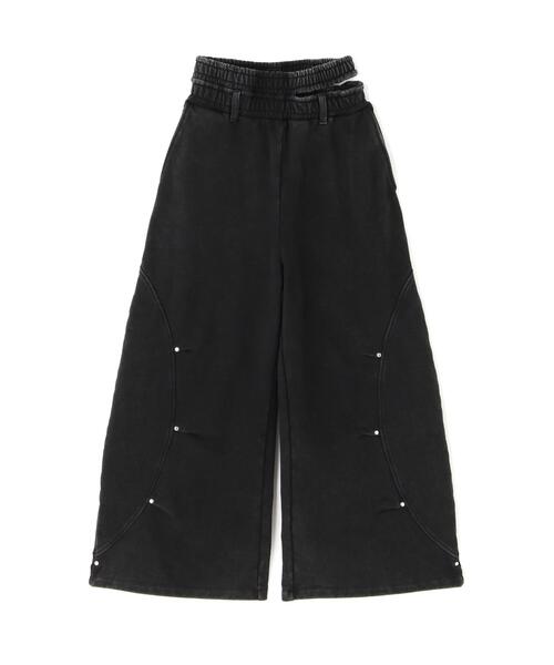 ROYAL FLASH（ロイヤルフラッシュ）の「MITSUKI/ミツキ/EYELET TUCK SWEAT PANTS（スウェットパンツ・レディース・ブラック/グレー・S/M）」の9枚目の写真