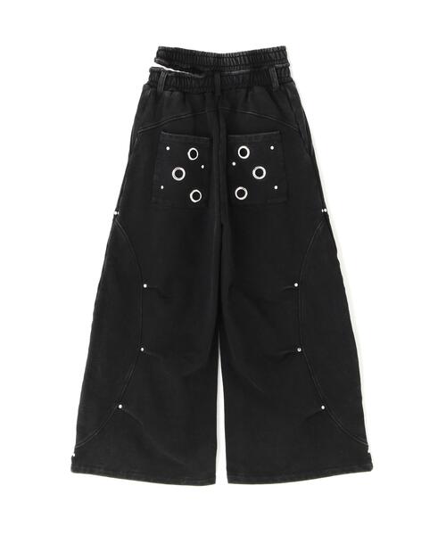 ROYAL FLASH（ロイヤルフラッシュ）の「MITSUKI/ミツキ/EYELET TUCK SWEAT PANTS（スウェットパンツ・レディース・ブラック/グレー・S/M）」の10枚目の写真