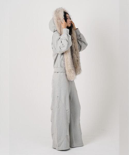 ROYAL FLASH（ロイヤルフラッシュ）の「MITSUKI/ミツキ/EYELET TUCK SWEAT PANTS（スウェットパンツ・レディース・ブラック/グレー・S/M）」の21枚目の写真