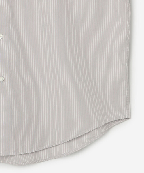 GYMPHLEX（ジムフレックス）の「Gymphlex | コットンポプリン 長袖バンドカラーシャツ STRIPE MEN（シャツ/ブラウス・メンズ・グレー系その他・M/L）」の6枚目の写真