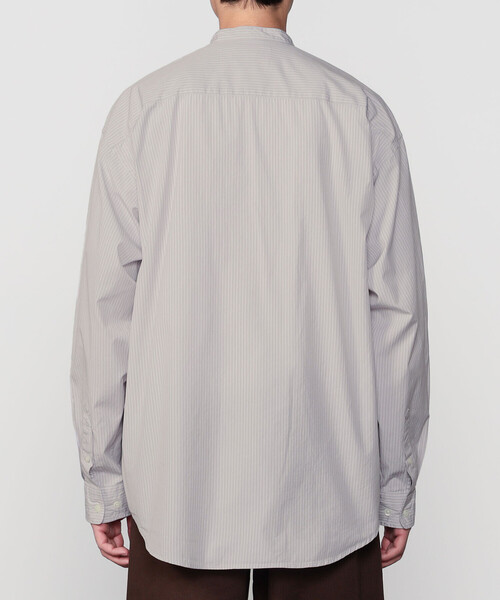 GYMPHLEX（ジムフレックス）の「Gymphlex | コットンポプリン 長袖バンドカラーシャツ STRIPE MEN（シャツ/ブラウス・メンズ・グレー系その他・M/L）」の11枚目の写真