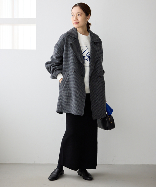 SLOBE IENA(スローブイエナ)の「《WEB限定カラーあり/シリーズあり/》ウォッシャブルスムースニットスカート(スカート・レディース・ブラック/チャコールグレー/ネイビー・FREE)」の5枚目の写真