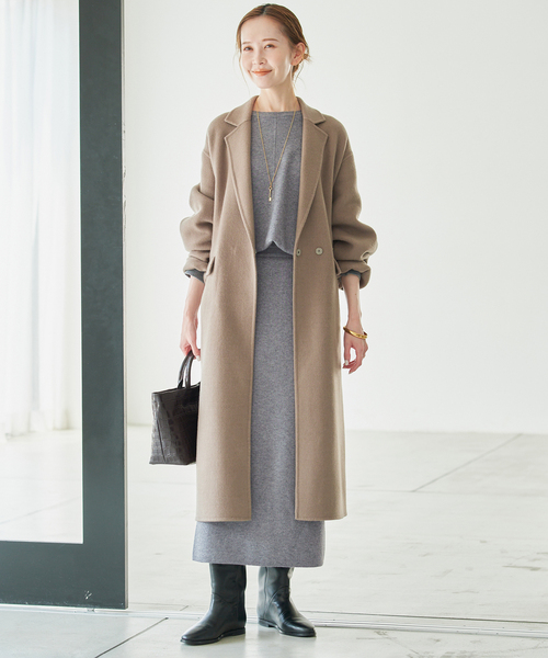 SLOBE IENA(スローブイエナ)の「《WEB限定カラーあり/シリーズあり/》ウォッシャブルスムースニットスカート(スカート・レディース・ブラック/チャコールグレー/ネイビー・FREE)」の8枚目の写真